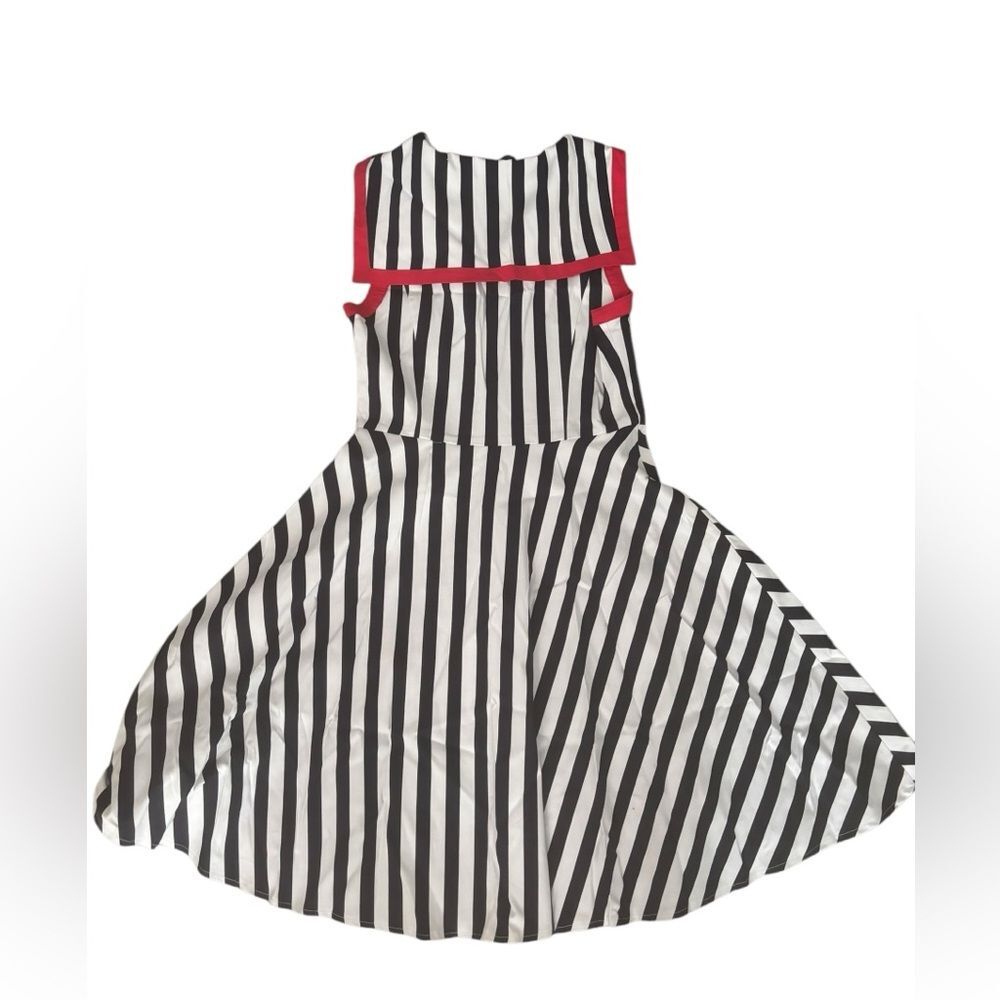 NWT Navy Blue/ Red/White fit & flair Sailor Moon dress-size SM - Picture 2 of 4